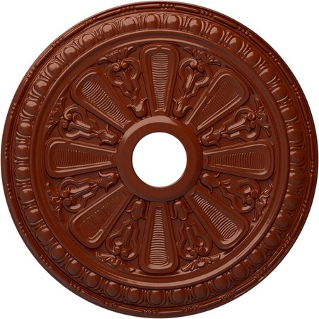 Ekena Millwork Bristol Ceiling Medallion (Fits Canopies up to 3 7/8"), 23 1/2"OD x 3 7/8"ID x 1"P, Firebrick CM23BIFIF